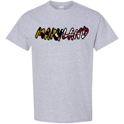 Maryland Brushstroke T-Shirt (Grey)