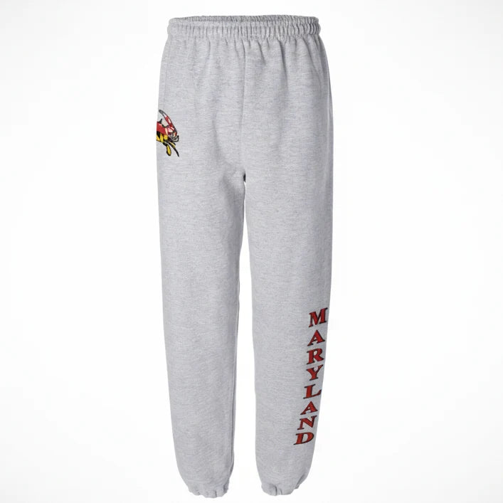 Maryland Flag Small Crab Sweatpants (Grey)