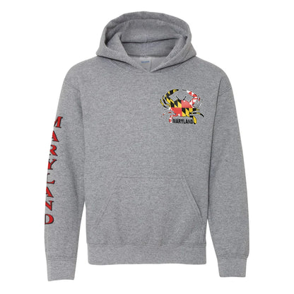 Maryland Small Crab Youth Hoodie
