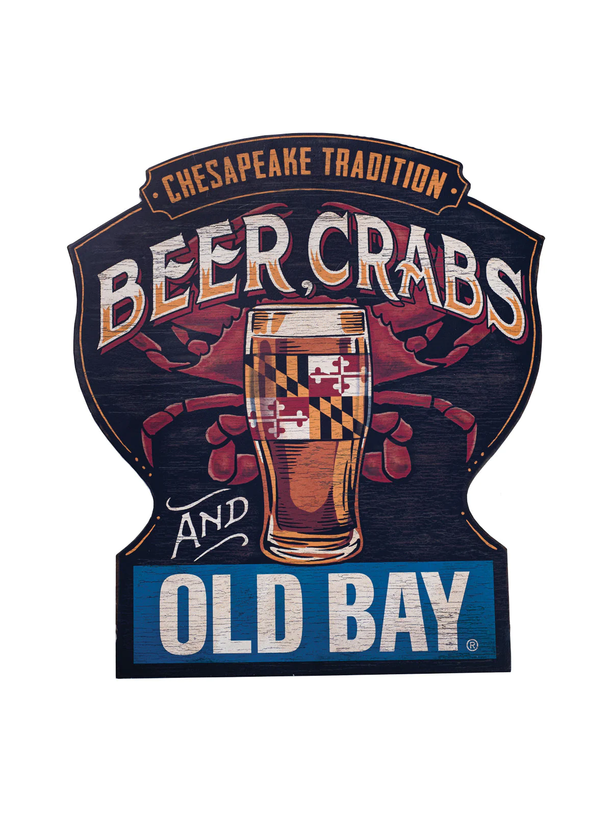 Old Bay Beer Crabs Sign