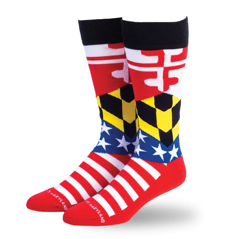 Maryland US Flag Socks