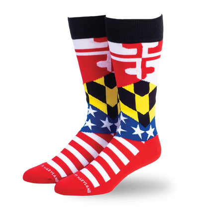 Maryland US Flag Socks