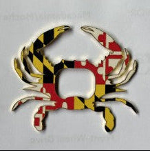 Maryland Flag Crab Bottle Opener 3.4 x 3 Inch
