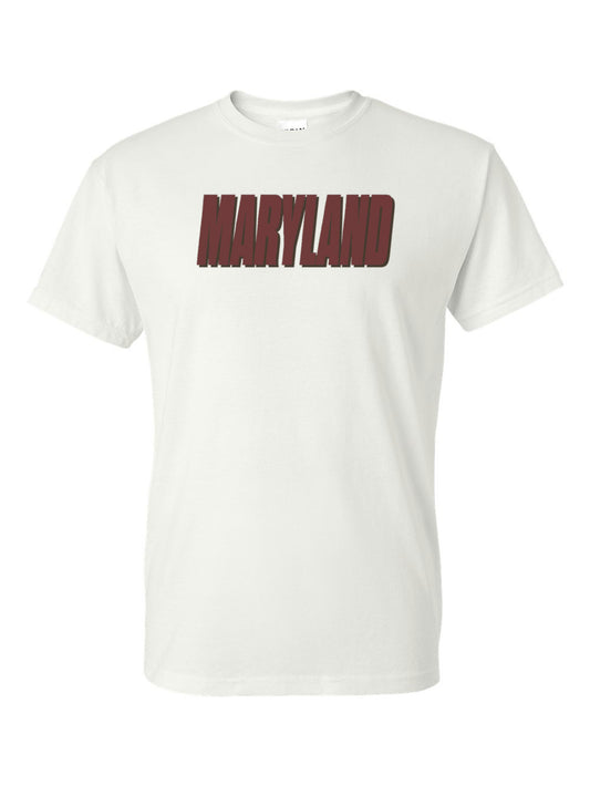 Maryland Retro Text T-Shirt (White)