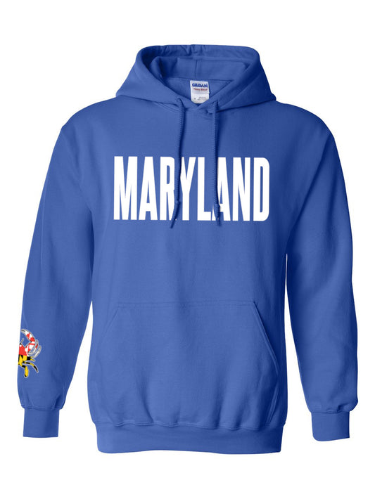 Maryland Gifts State Text Hoodie (Royal Blue)