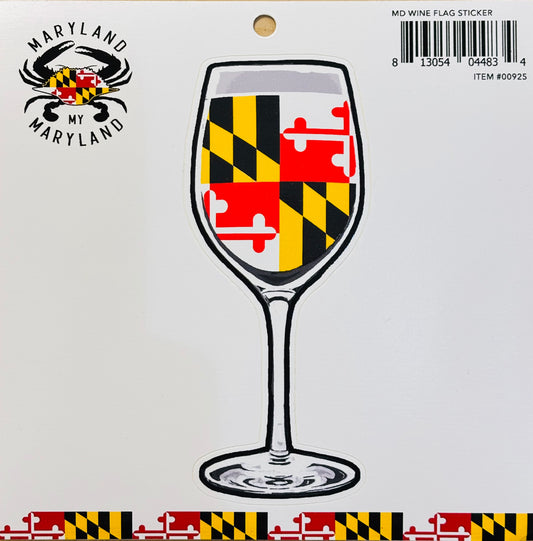 Maryland Wine Glass Decal
