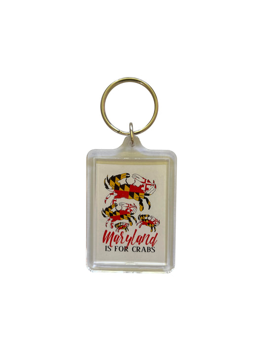 Maryland is For Crabs Keychain