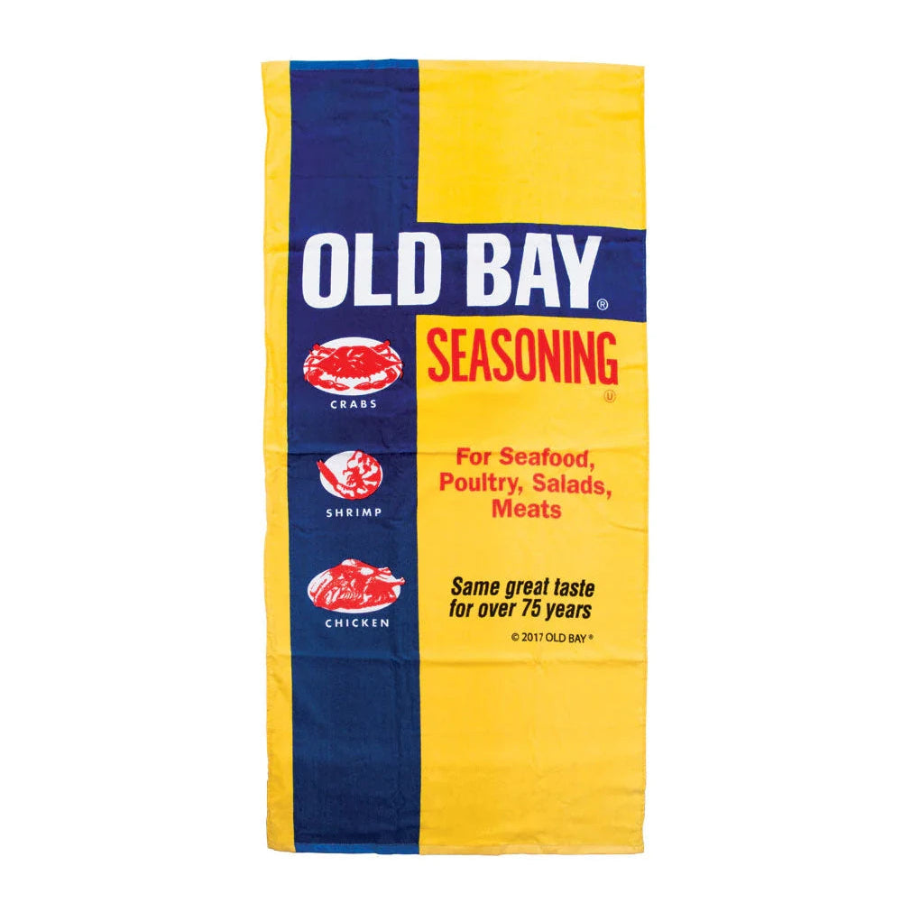 Old Bay seasoning packet on a white background