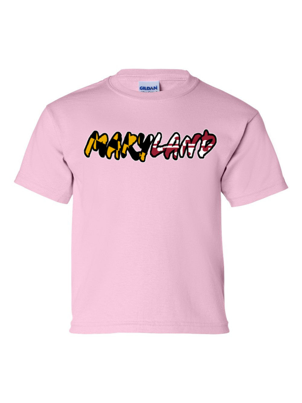 Youth Maryland Brushstroke T-Shirt (Pink)