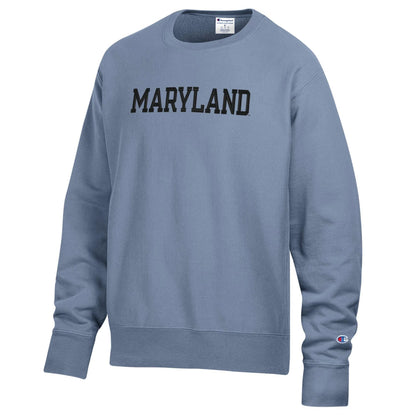 Champion Embroidered Reverse Weave Maryland Crewneck (Blue)