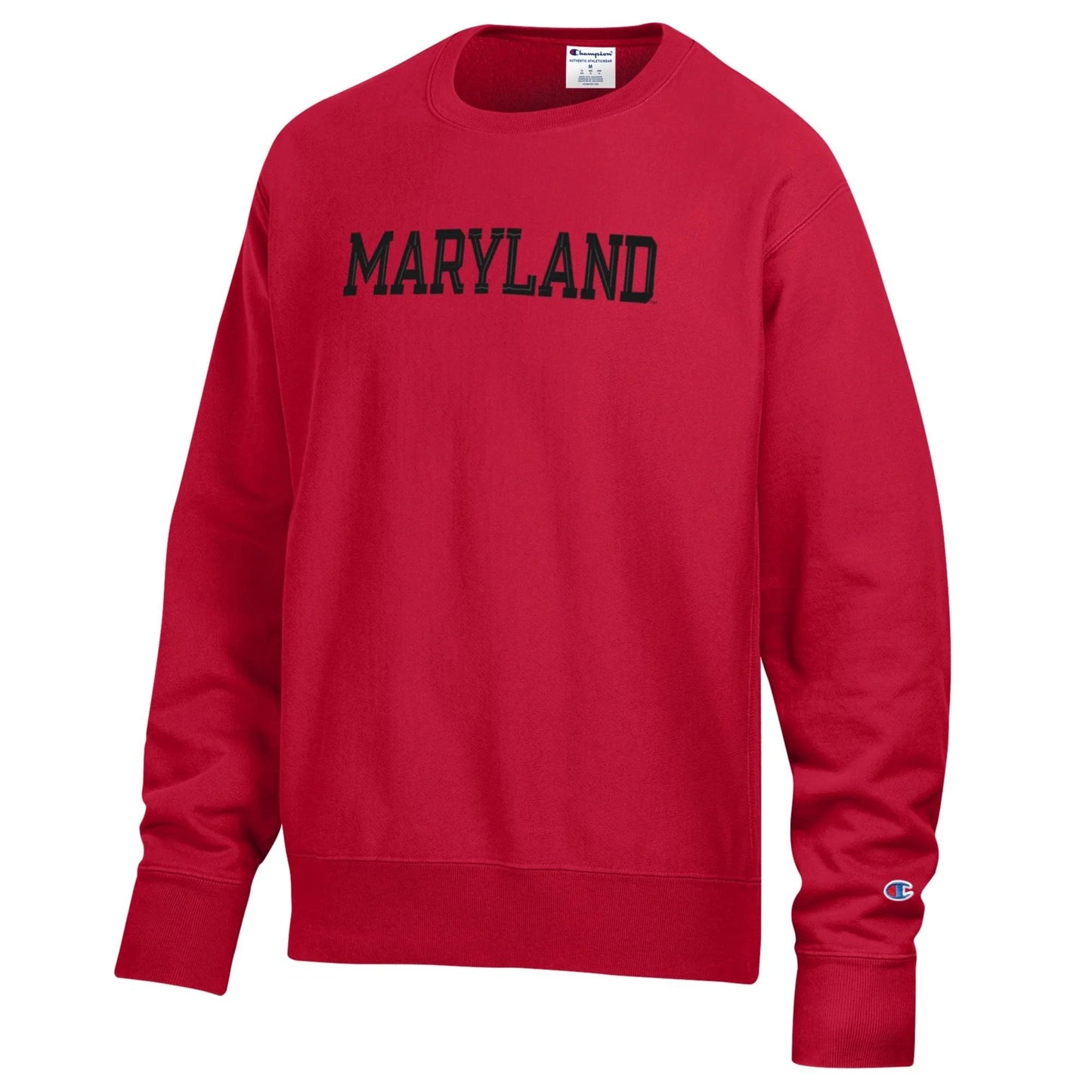 Champion Embroidered Reverse Weave Maryland Crewneck (Red)