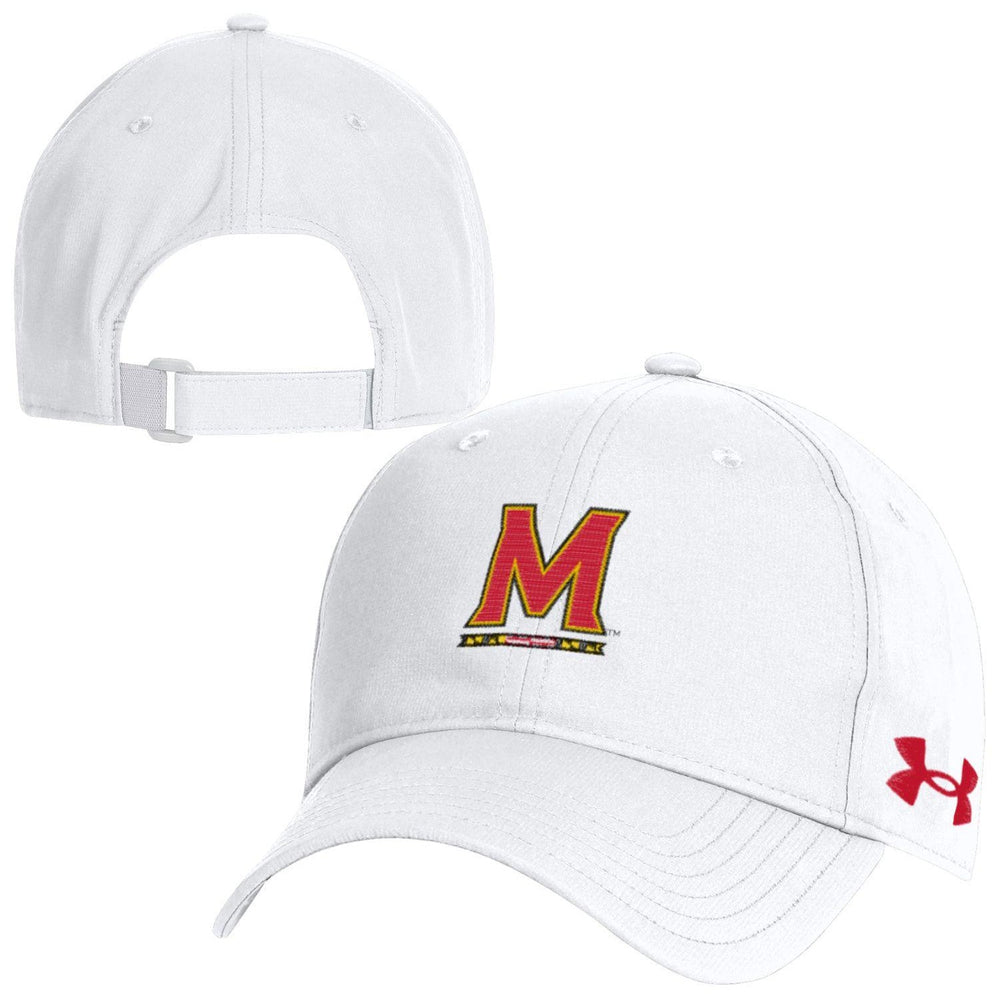 White Under Armour University of Maryland Baseball Cap