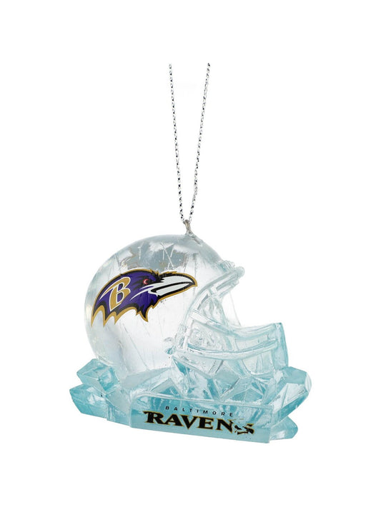 Baltimore Ravens FOCO Ice Sculpture Helmet Ornament