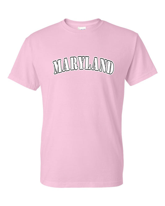 Maryland Plain Text T-Shirt (Pink)