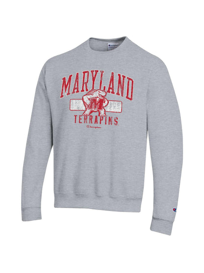 Champion University of Maryland Terrapins Vintage Style Crewneck Sweatshirt (Grey)