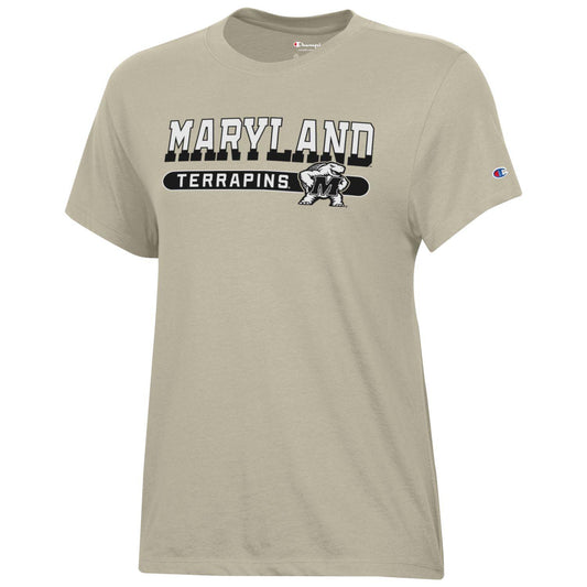 Champions University of Maryland Terrapins Womens Spirit Shirt (Beige)