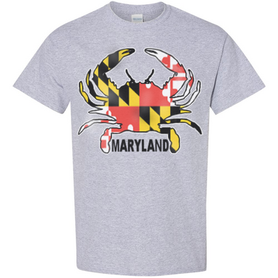 Maryland Large Crab T-Shirt (Grey)