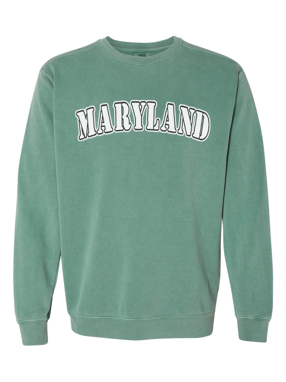 Maryland Gifts Plain Text Comfort Colors Crewneck (Light Green)