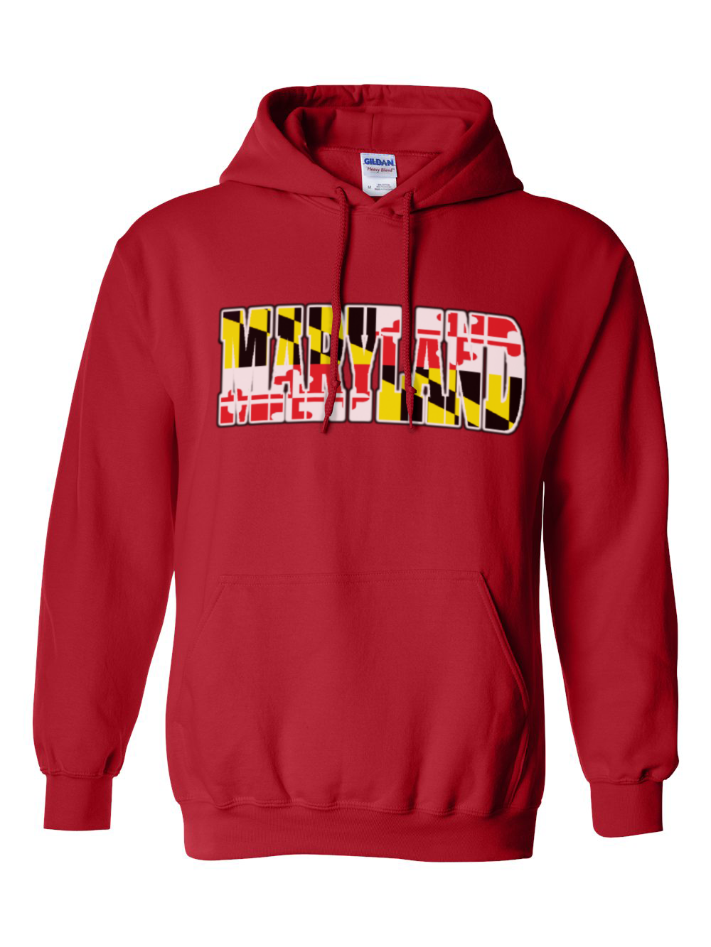 Maryland Flag Letter Hoodie (Red)