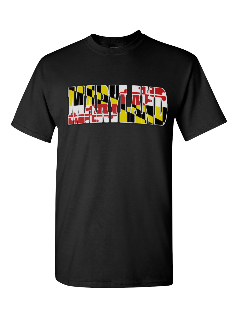 Maryland Flag Letter T-Shirt (Black)