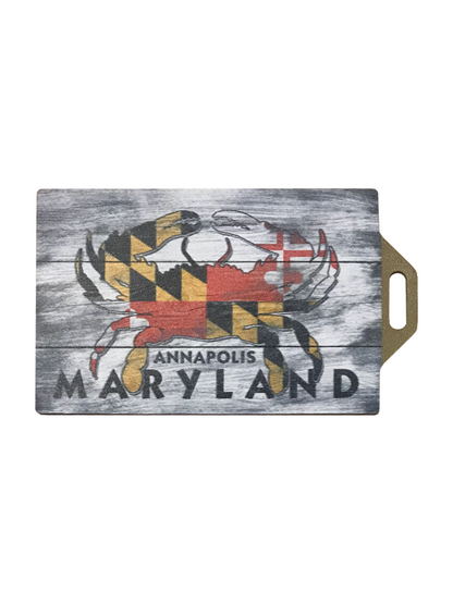 Annapolis Maryland Flag Crab Luggage Tag