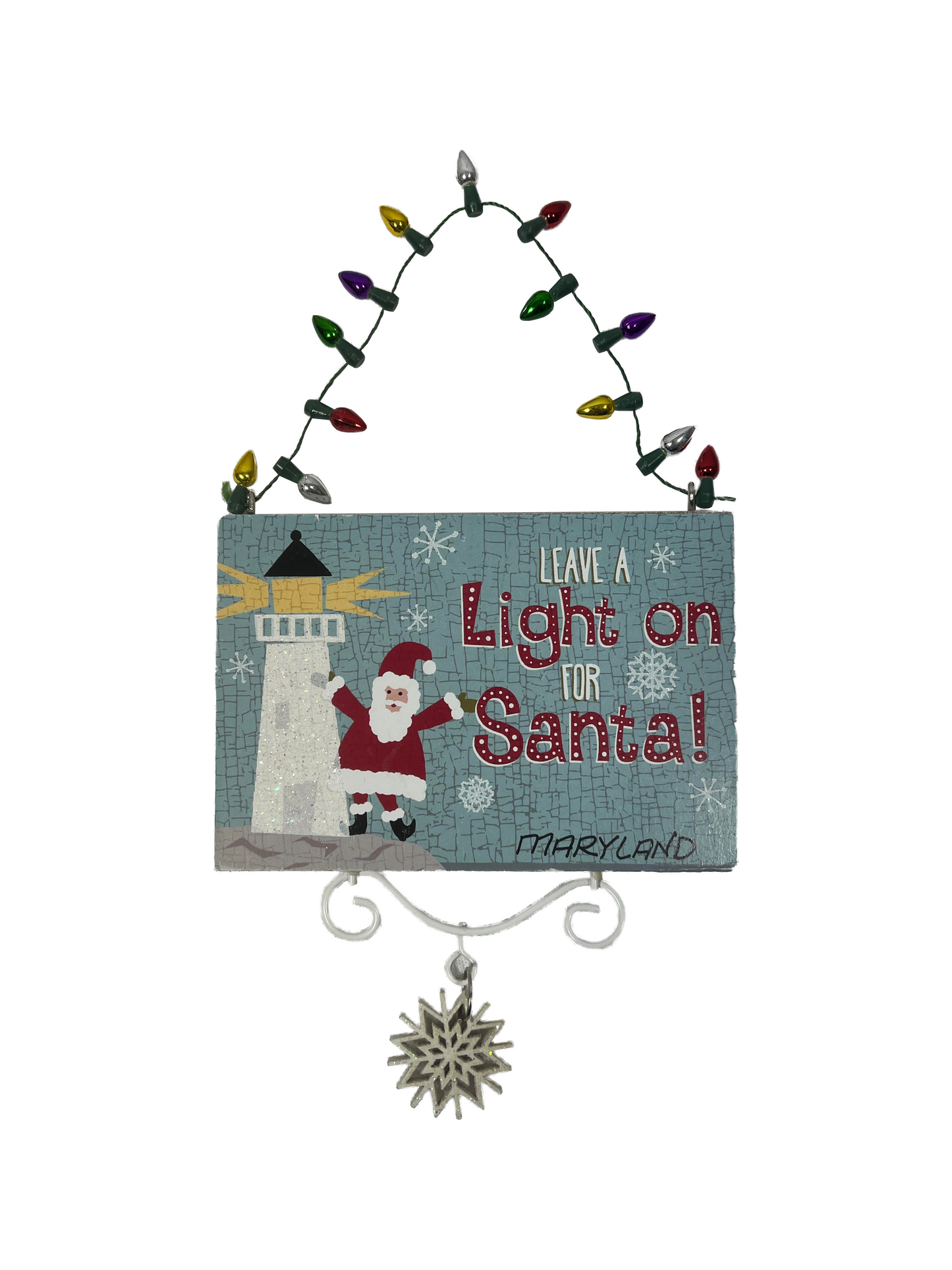Maryland "Leave A Light on for Santa!" Christmas Ornament