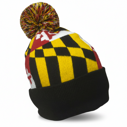 maryland-flag-puff-beanie