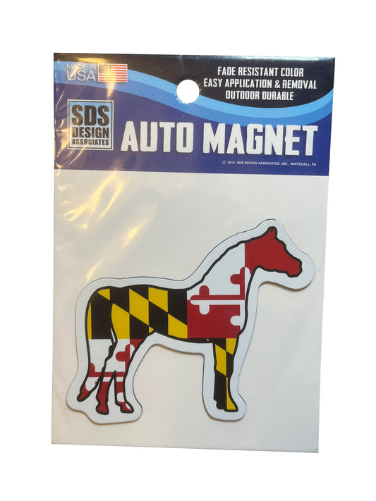 Maryland Flag Horse Auto Magnet