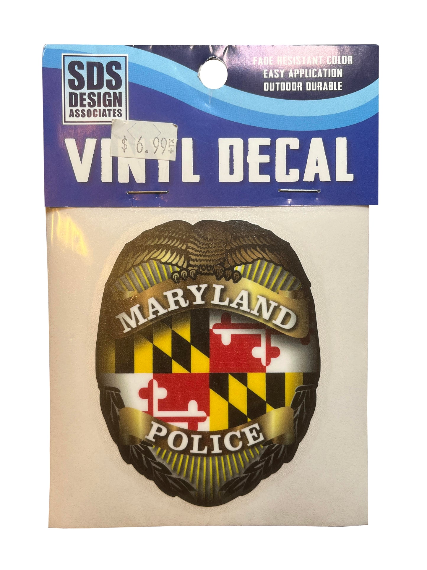Maryland Flag Maryland Police Vinyl Decal
